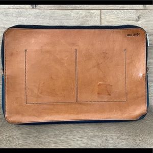 Jack Spade Mitchell Leather Laptop Sleeve